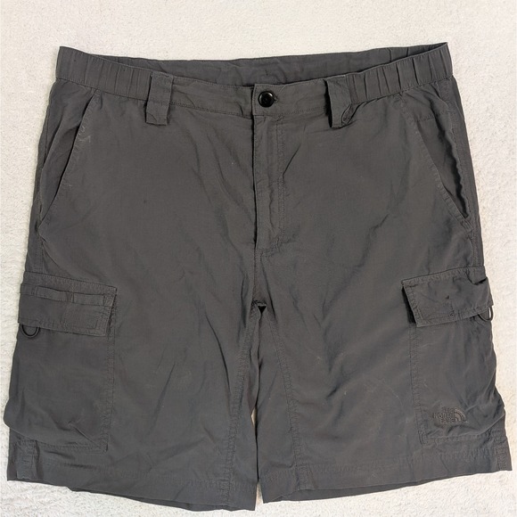 The North Face Mens L 38x9 Stow Pocket Cargo Hiking Shorts Nylon Gray Ripstop - Picture 1 of 10